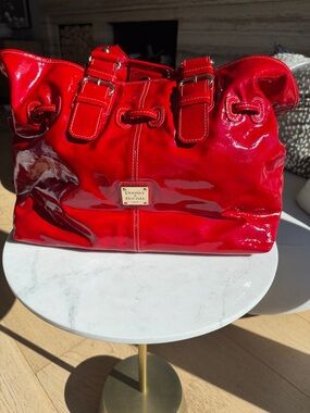 Dooney & Bourke Shiny Red Patent Leather Tote - NWOT